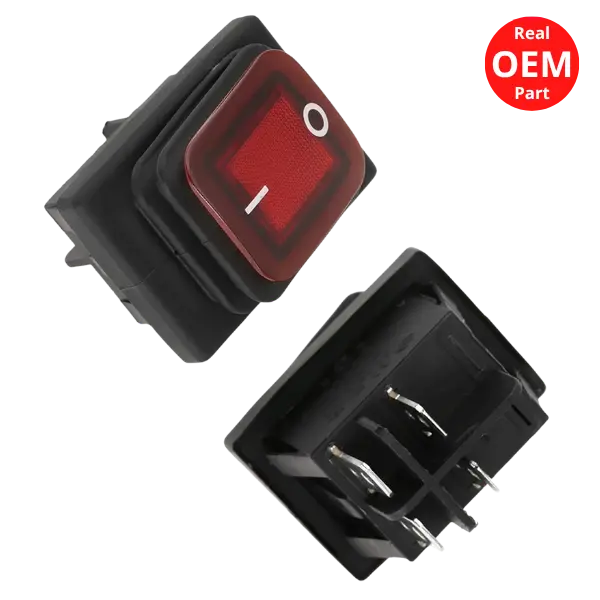 Interruptor switch 4 pines rojo.